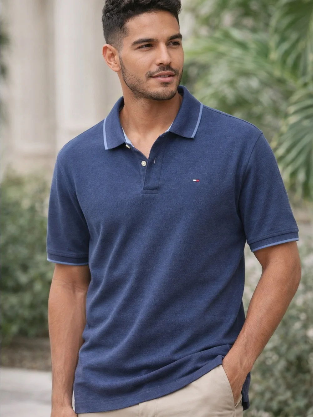 Tommy Hilfiger Blue Short-Sleeve Polo